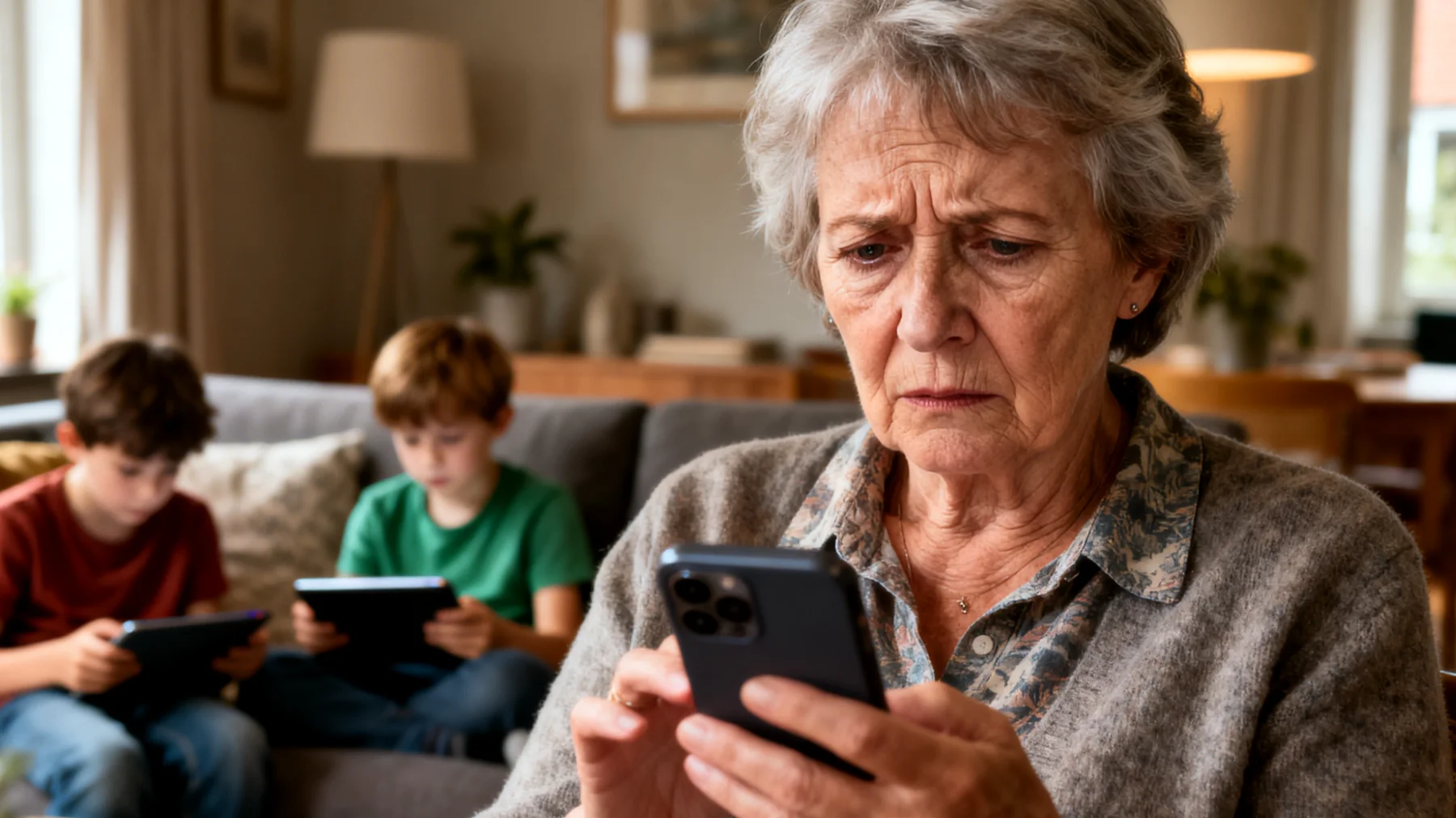 Oma maakt zich zorgen over het onjuist of risicovol gebruik van sociale media door haar kleinkinderen en weet niet hoe ze hen kan begeleiden en beschermen in de digitale wereld"