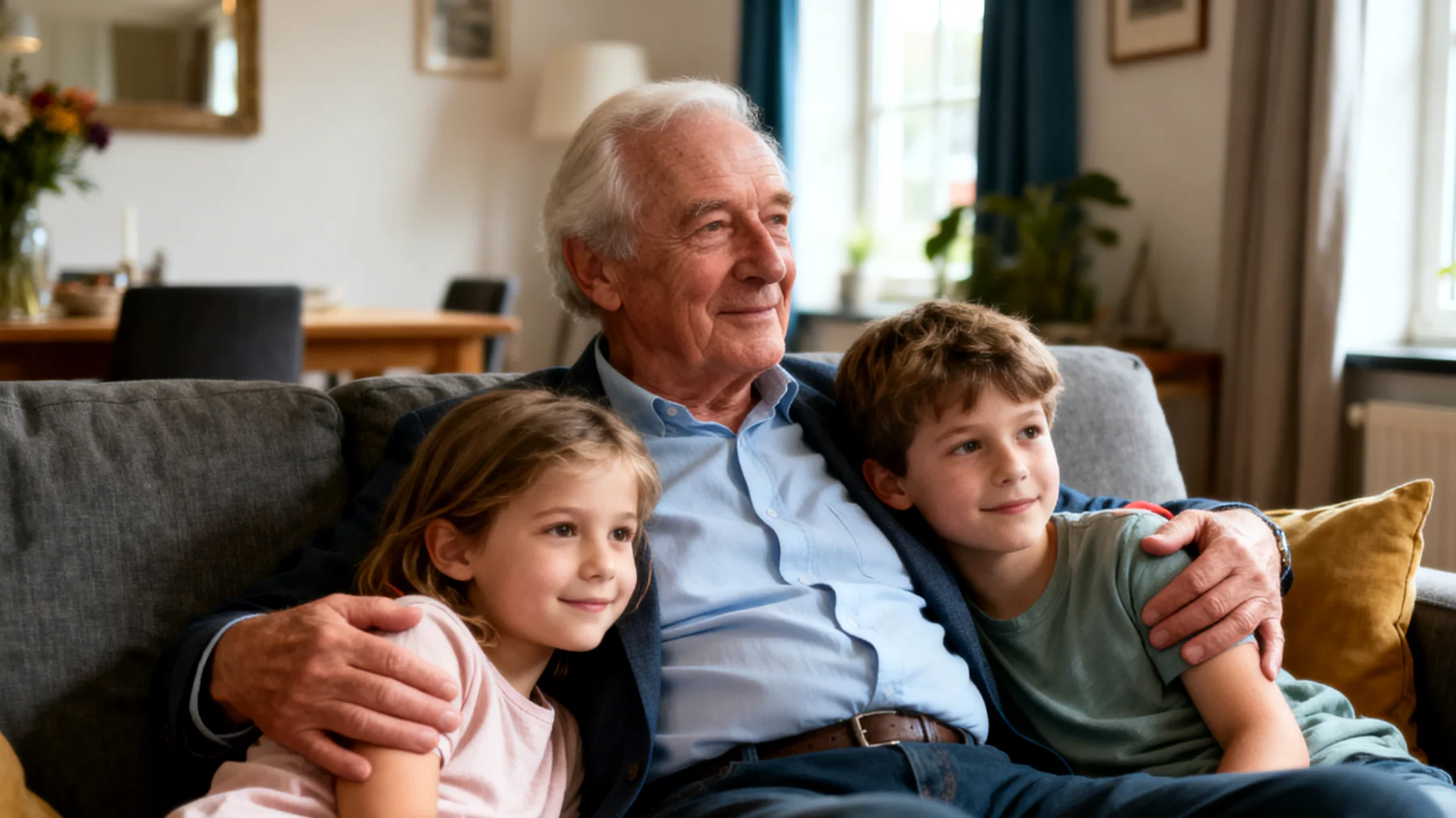 Hoe kan een grootvader omgaan met jaloersheid en rivaliteit tussen jonge kleinkinderen, zodat hij een harmonieuze relatie met ieder kleinkind kan behouden zonder partij te kiezen?"